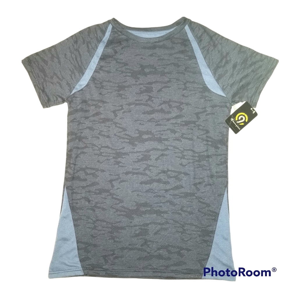 Champion Boys Shirt Size XL 16-18 Duo Dry Short Sleeve C9 Blue Crew NWT